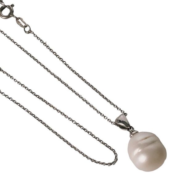Amazon.com: 925 Sterling Silver Pearl Necklace for Women  925 Sterling Silver Pearl Necklace